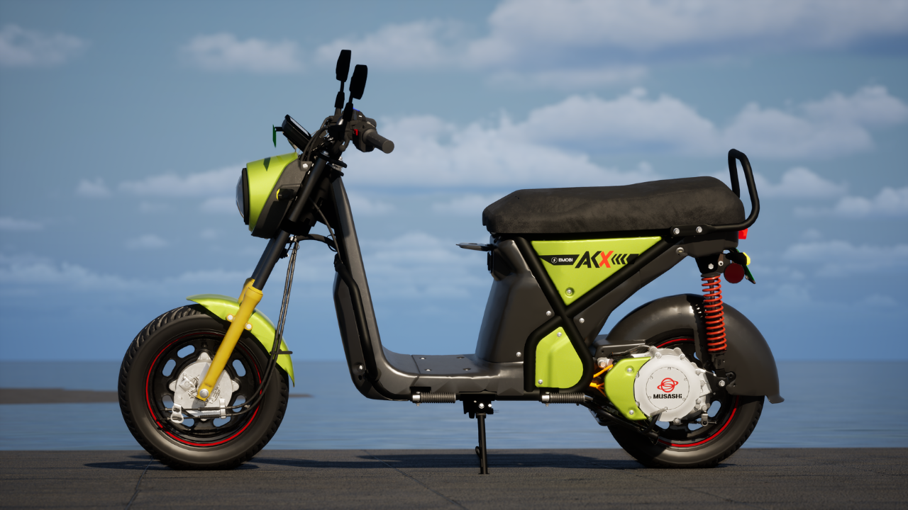 Emobi AKX Electric Two-Wheeler to Use Musashi e-Axle Technology