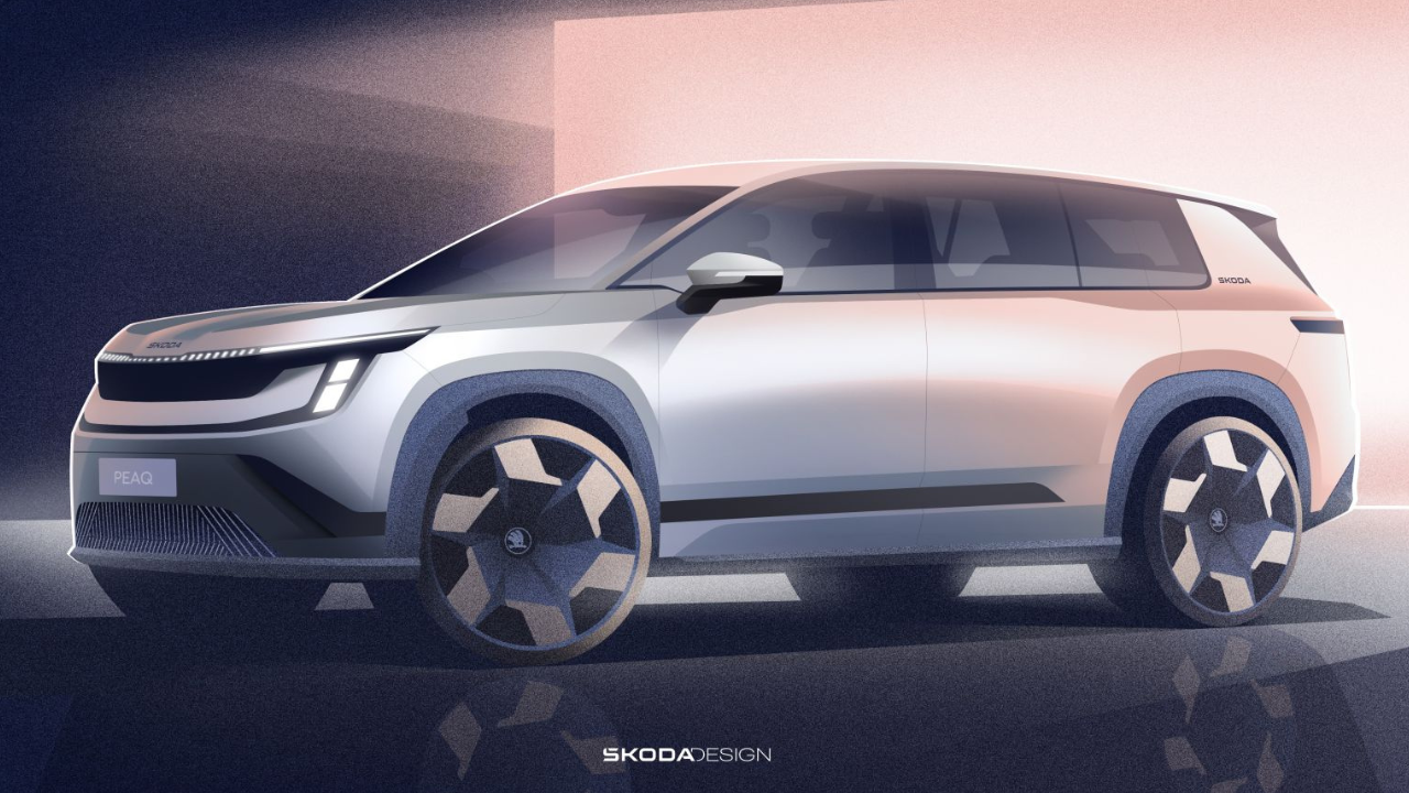 Skoda Peaq Electric Seven-Seater SUV Released Ahead of Global Debut on June 23
