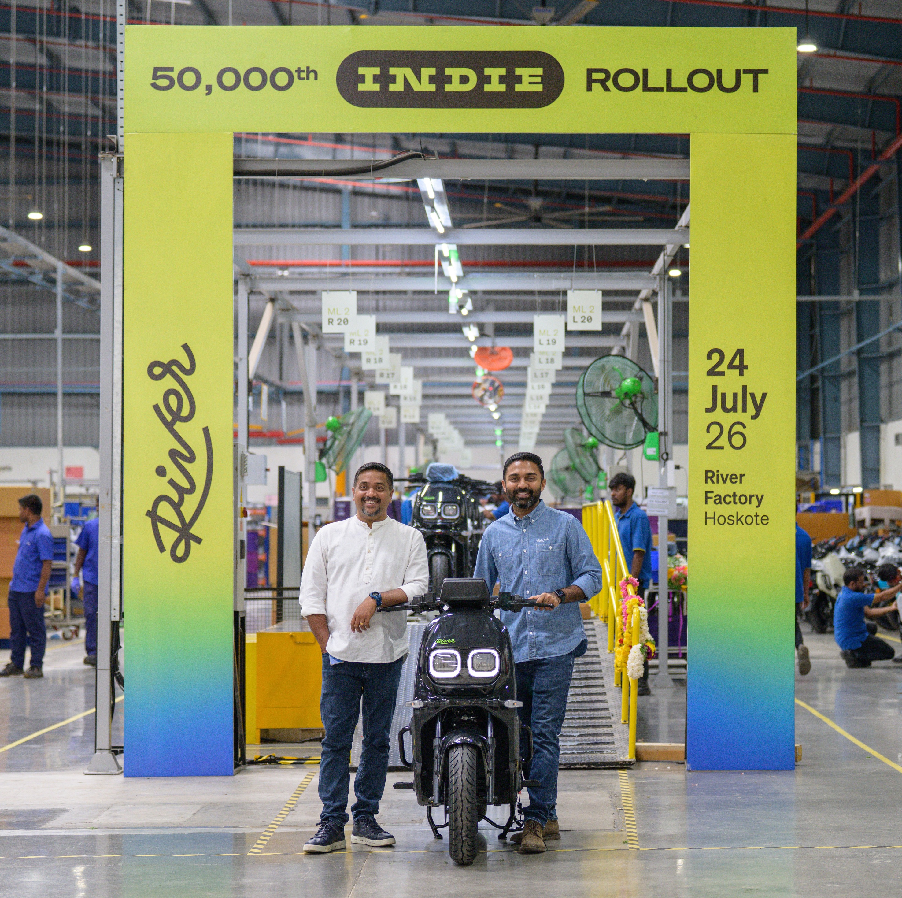River Mobility Indie 50,000th Unit Rolls Out in India: Expands EV Retail Network with 75+ Stores!