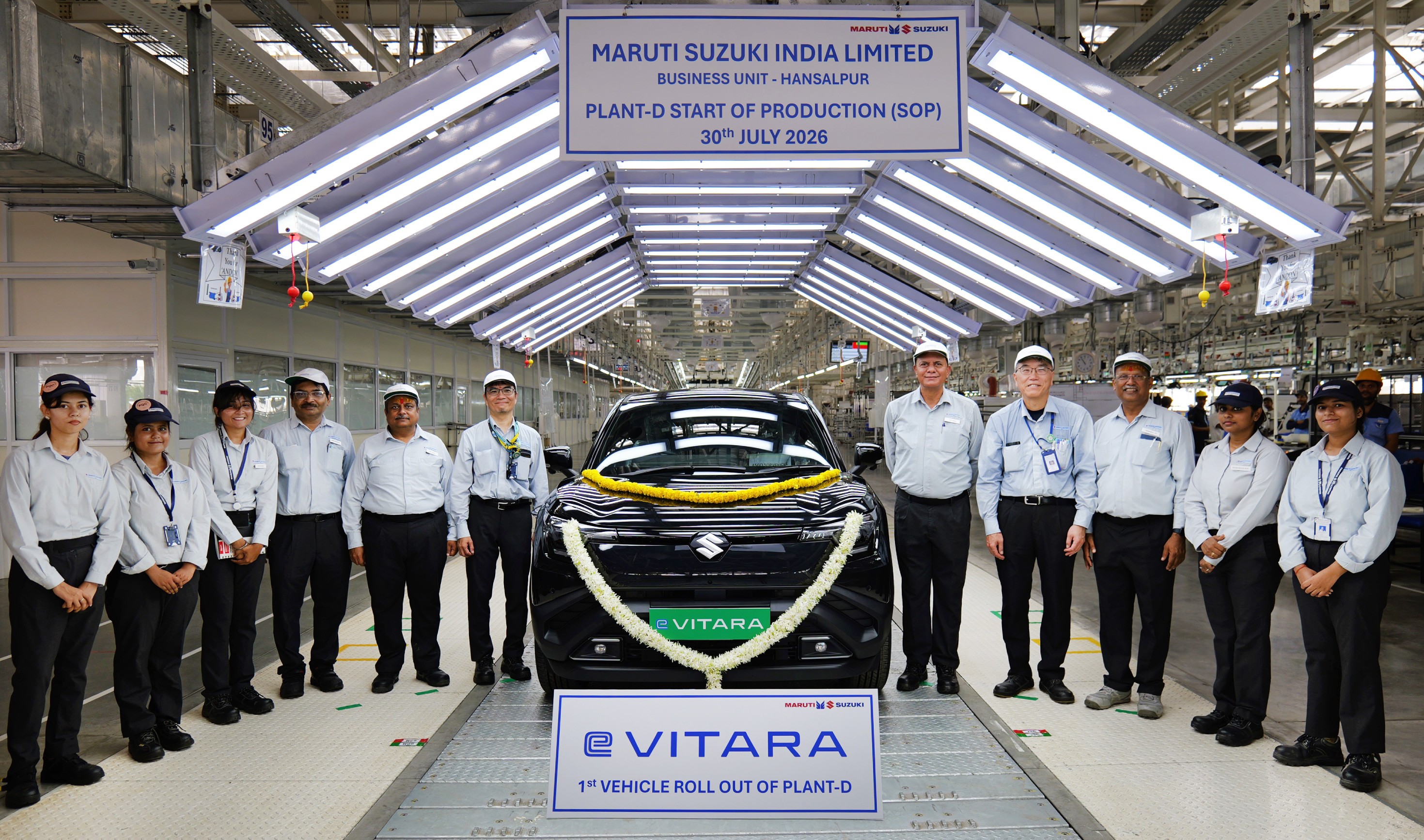 Maruti Suzuki Hits 1 Million Annual Capacity at Hansalpur Facility: Plant D Starts e-Vitara Production in Gujrat!