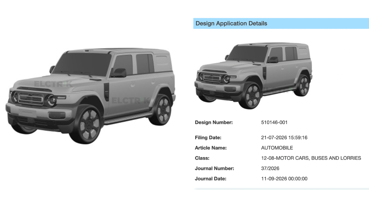 JSW Motors Upcoming iCaur V23-Based EV Gets Design Patent in India