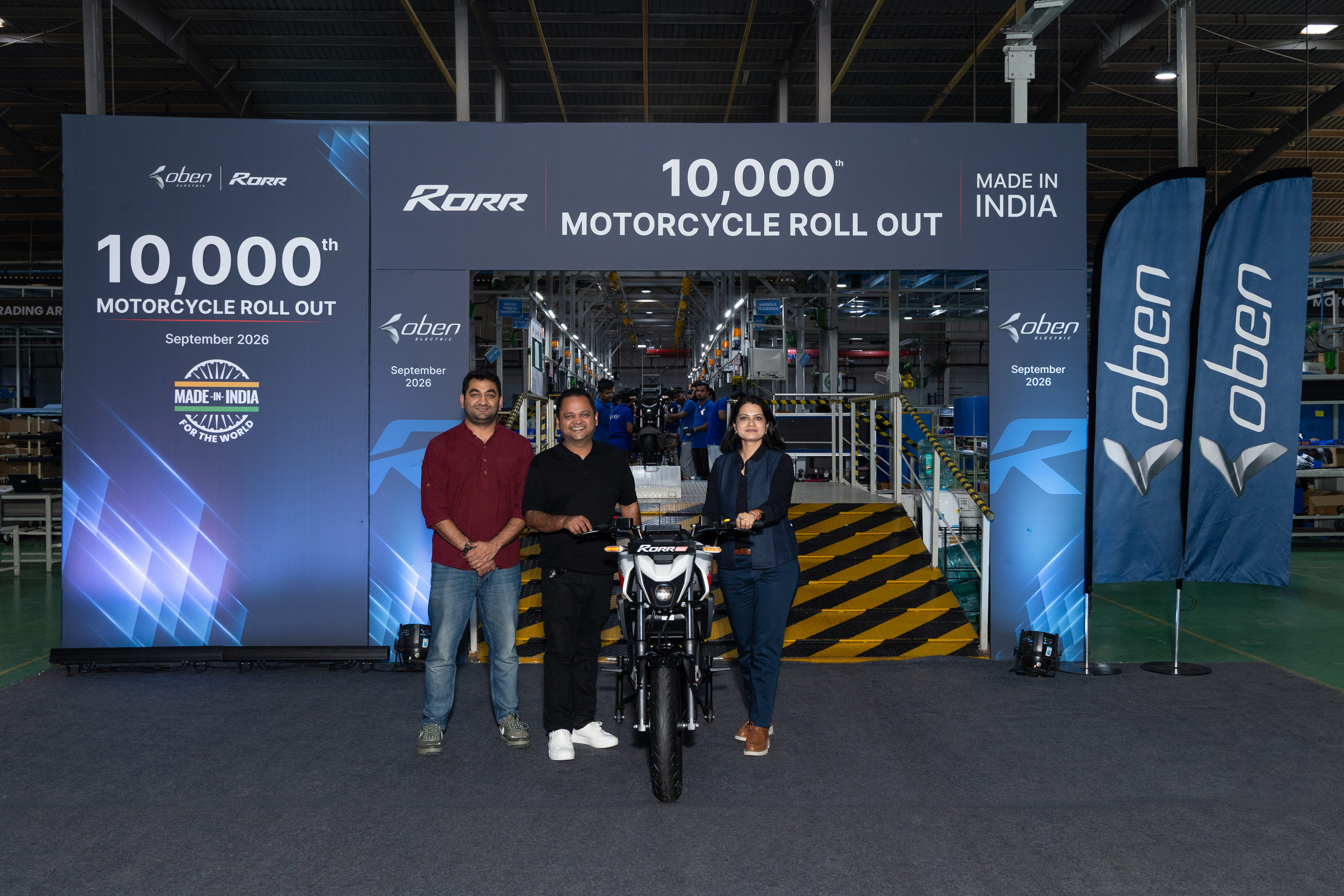 Oben Electric Rolls Out 10,000th Electric Motorcycle in India