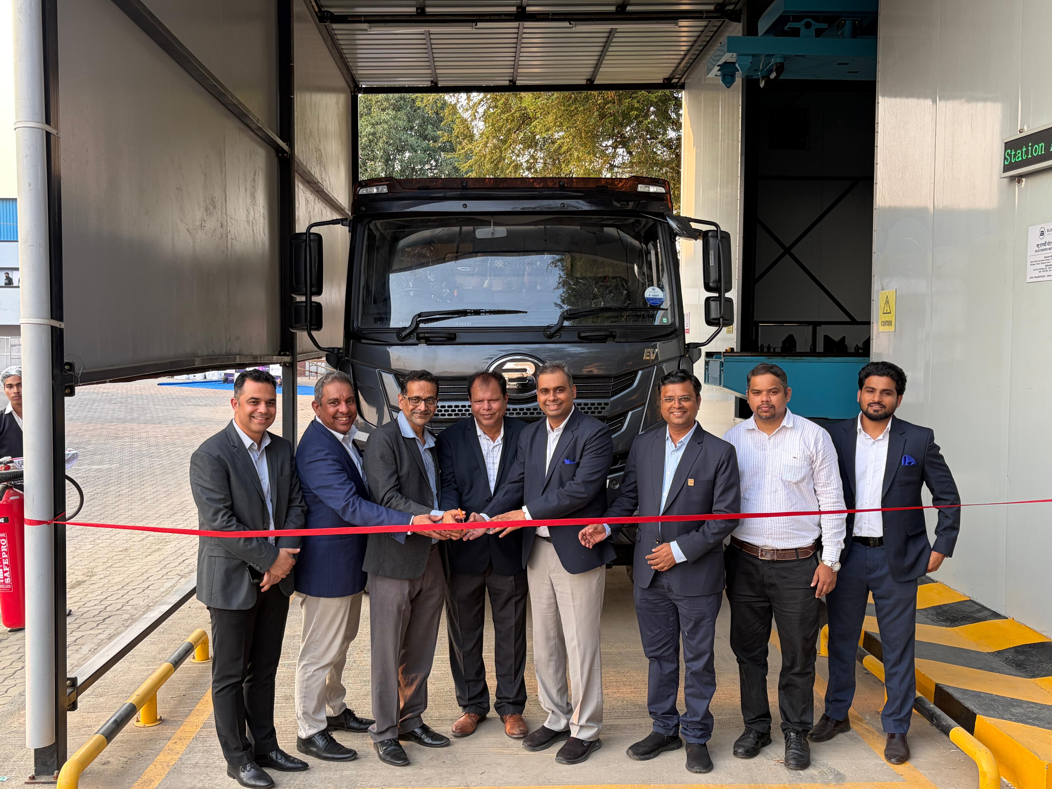 Blue Energy Motors, HPCL Launched First Battery-Swap Station For Electric Heavy-Duty Trucks in Bhiwandi
